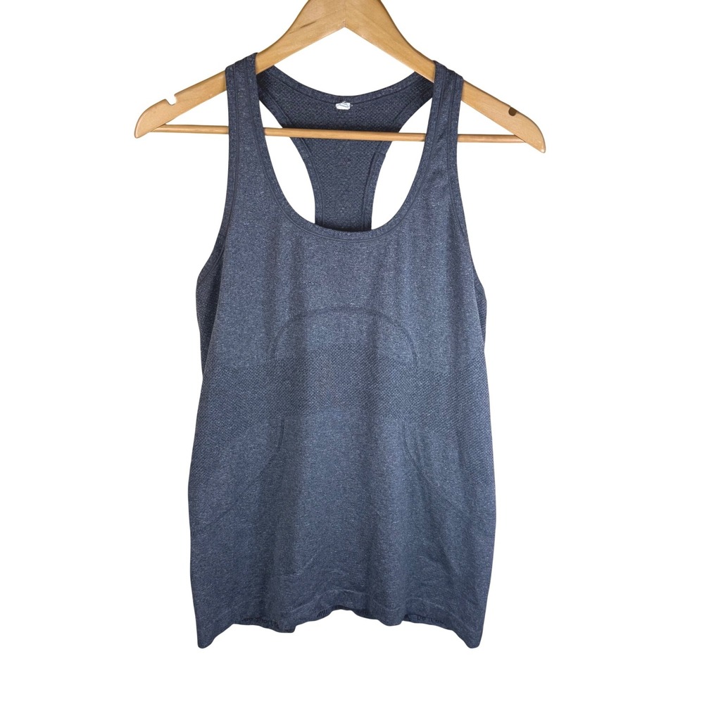 Lululemon Swiftly Tech‎ Racerback Tank Heathered Gray Athletic Stretch Size 10